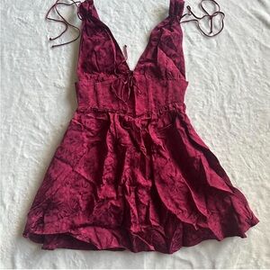 FOR LOVE & LEMONS Janet Floral Jacquard Minidress